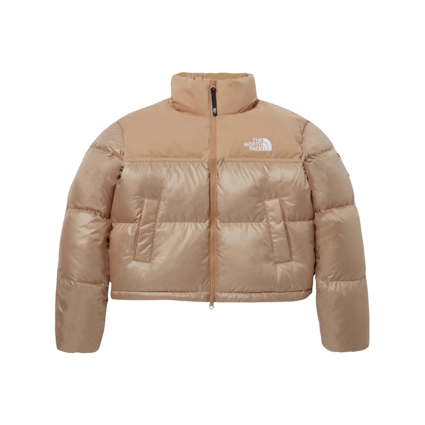Prešívaná bunda The North Face White Label Novelty Nuptse Cropped Puffer Jacket Béžová | NJ1DP85N