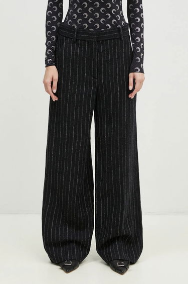 Nohavice KENZO Striped Wide Leg Wool Pants Čierna | FE62PA0949GM.99, 0