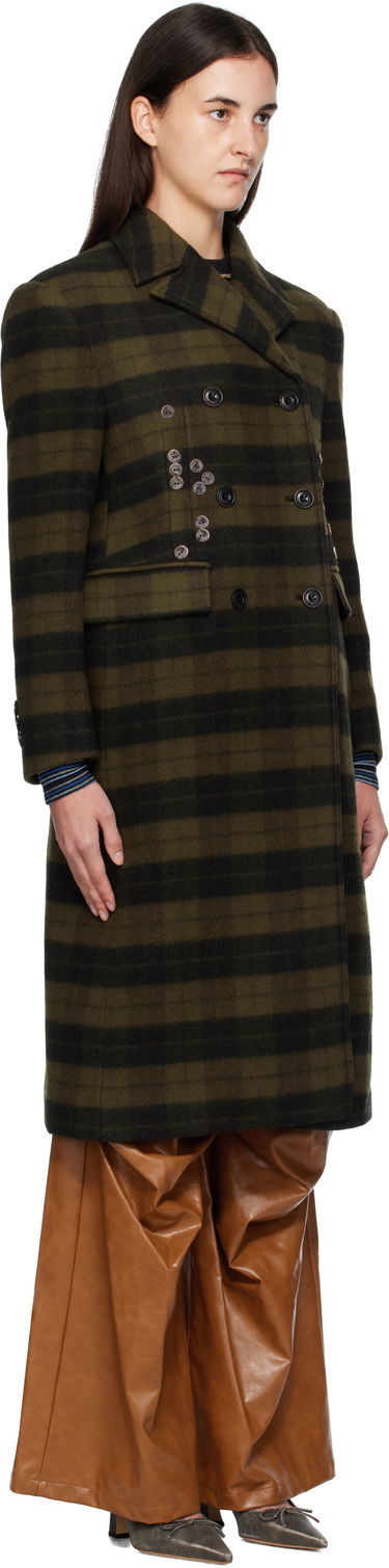 Kabáty Andersson Bell Andersson Bell Lacie Check Button Coat Zelené | awa726w, 4