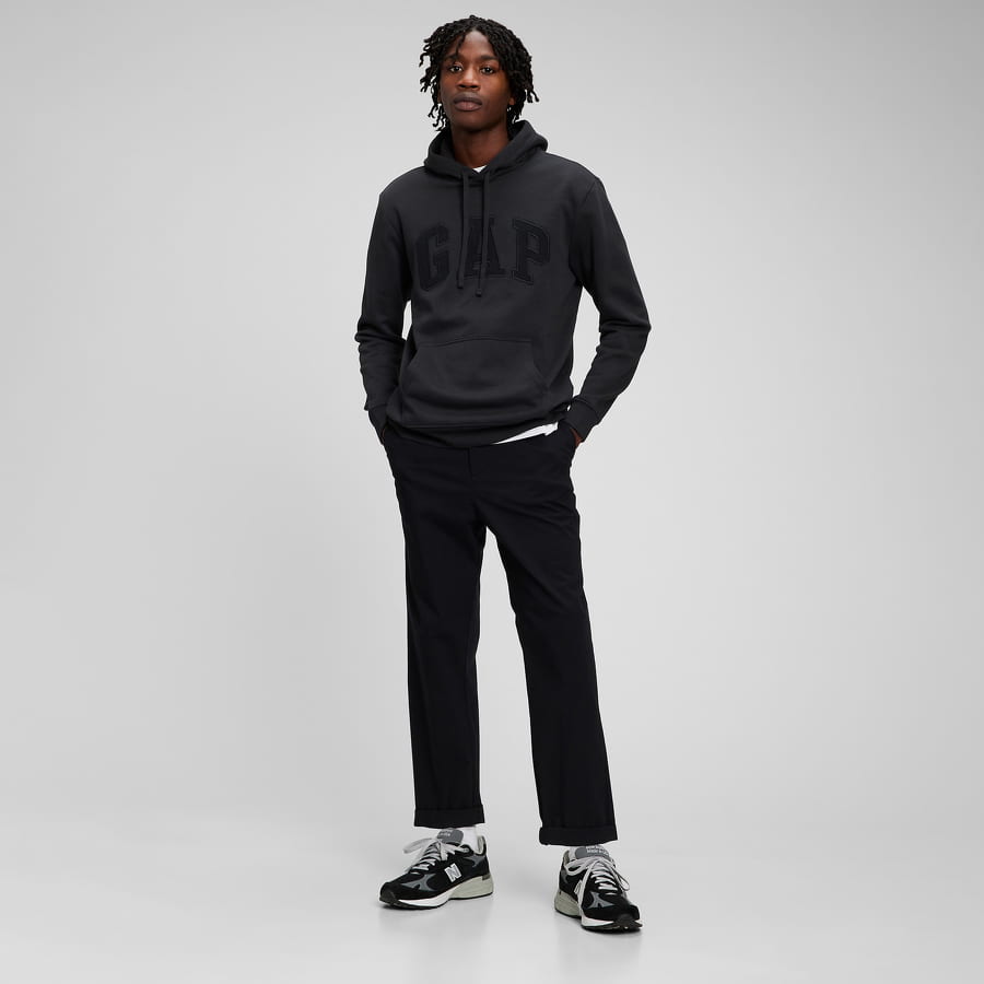Mikina GAP Fleece Arch Moonless Hoodie Čierna | 867073-29, 0