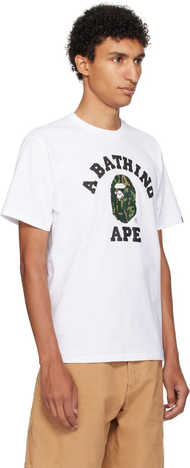 Tričko BAPE A Bathing Ape Trial Camo College T-Shirt Čierna | 001TEL301033M, 4
