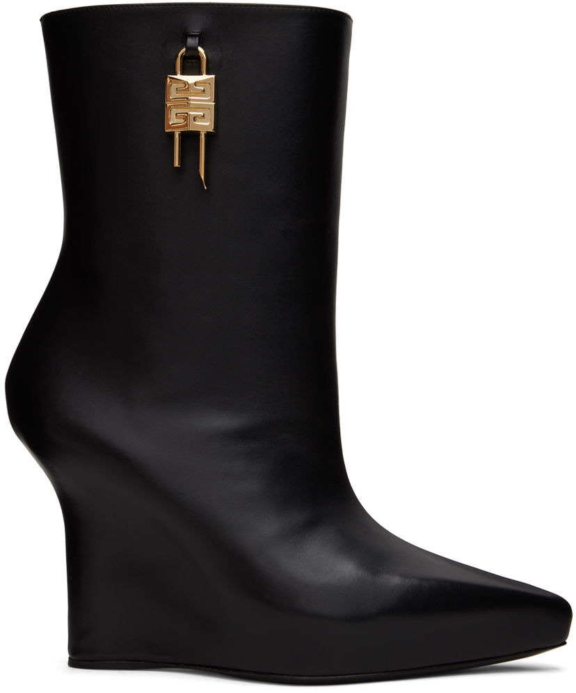 Tenisky a topánky Givenchy Givenchy G-Lock Wedge Ankle Boots Čierna | BE6041E1M1001