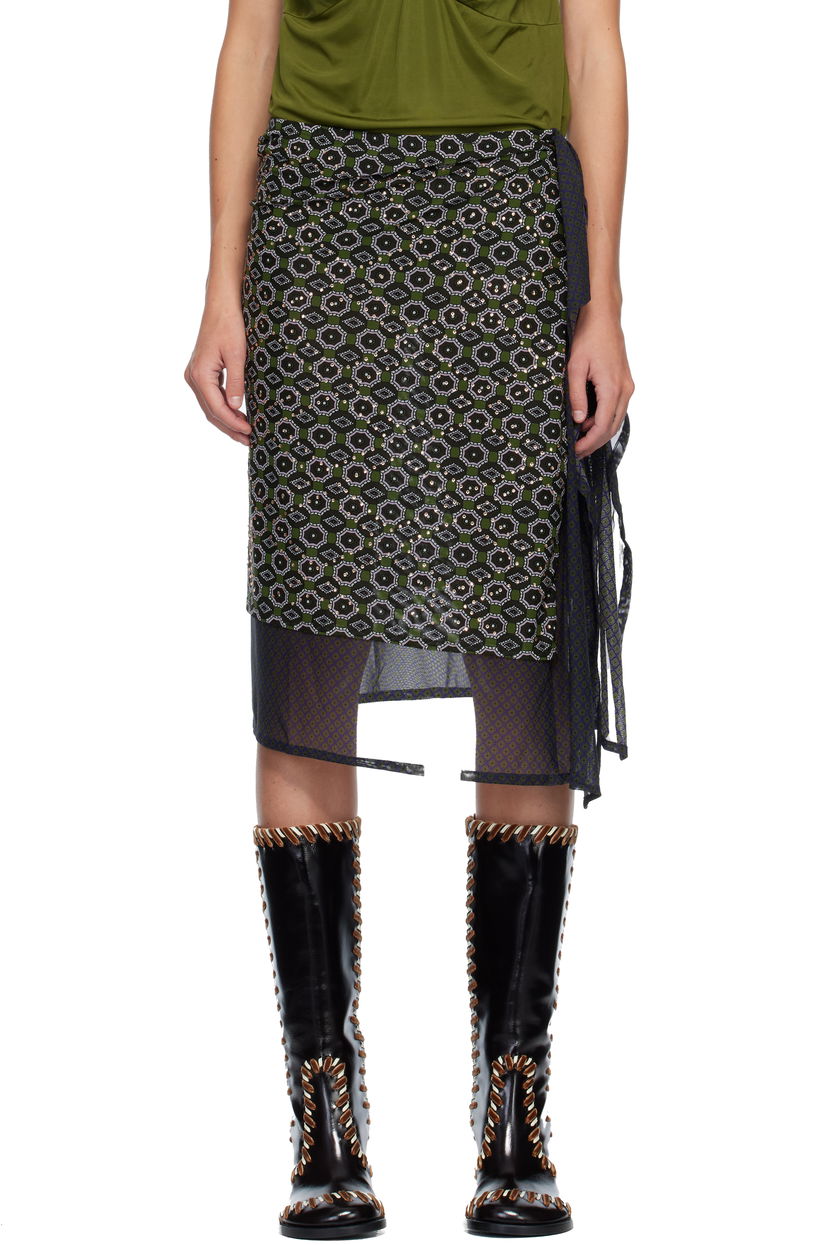Sukňa Dries Van Noten Dries Van Noten Embellished Jersey Midi Skirt Rôznofarebný | 252-011126-2623