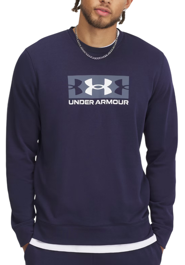 Mikina Under Armour Rival Terry Logo Crew Sweatshirt Navy | 1390140-410, 0