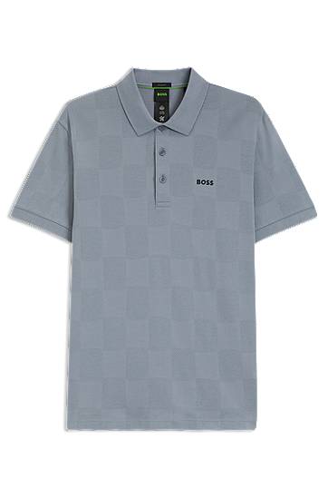 Polo tričko BOSS BOSS Jacquard Polo Shirt Modrá | 50544170