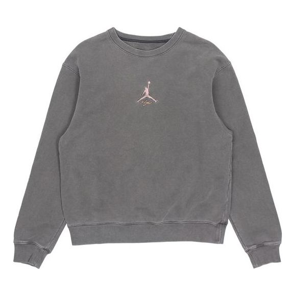 Sveter Jordan Air Jordan Fleece Embroidered Crewneck Sweatshirt Šedá | DO2308-010, 0