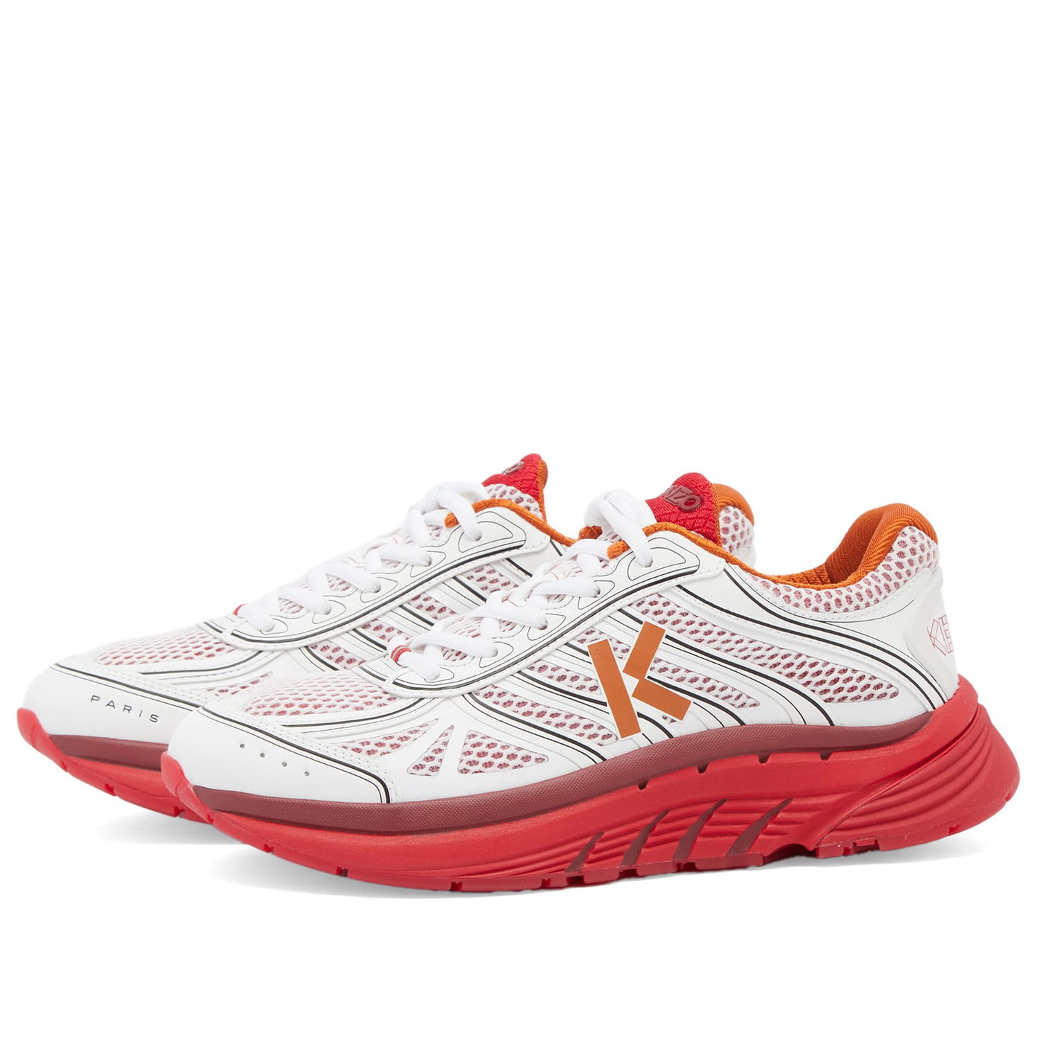 Tenisky a topánky KENZO Paris Women's Pace Low Top Sneakers in Medium Red, Size EU 36 | END. Clothing Šedá | FE52SN070F63-21, 0