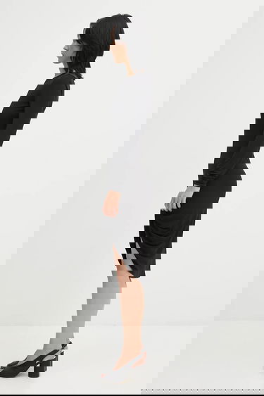 Šaty Coperni Suspended Long-Sleeve Midi Dress with Side Buckle Detail Čierna | COPR243F5022, 1