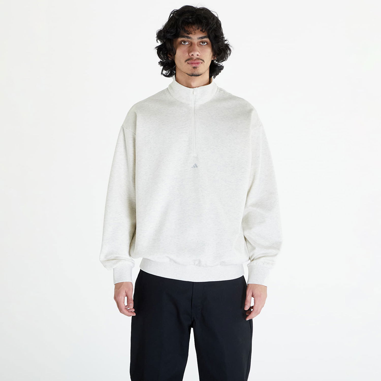 Mikina adidas Performance adidas Adi Basketball 1/2 Zip Biela | IW1625, 0