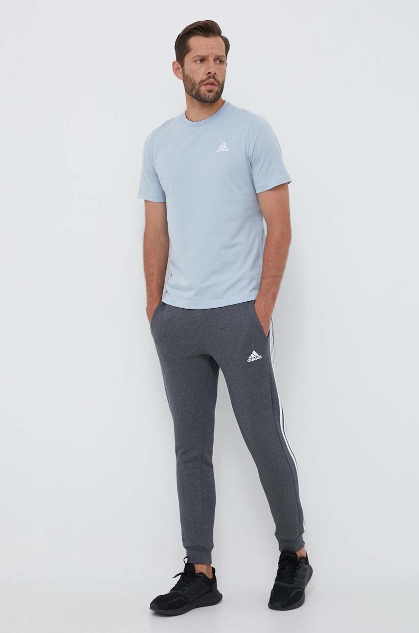 Tepláky adidas Originals Essentials Fleece 3-Stripes Tapered Cuff Joggers Šedá | IJ8884, 0