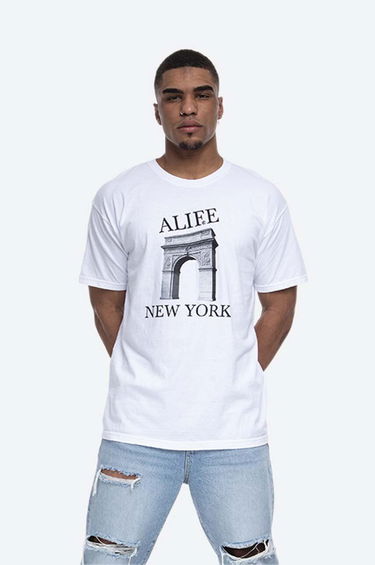 Tričko Alife New York Print T-shirt Biela | ALISS20.48, 0