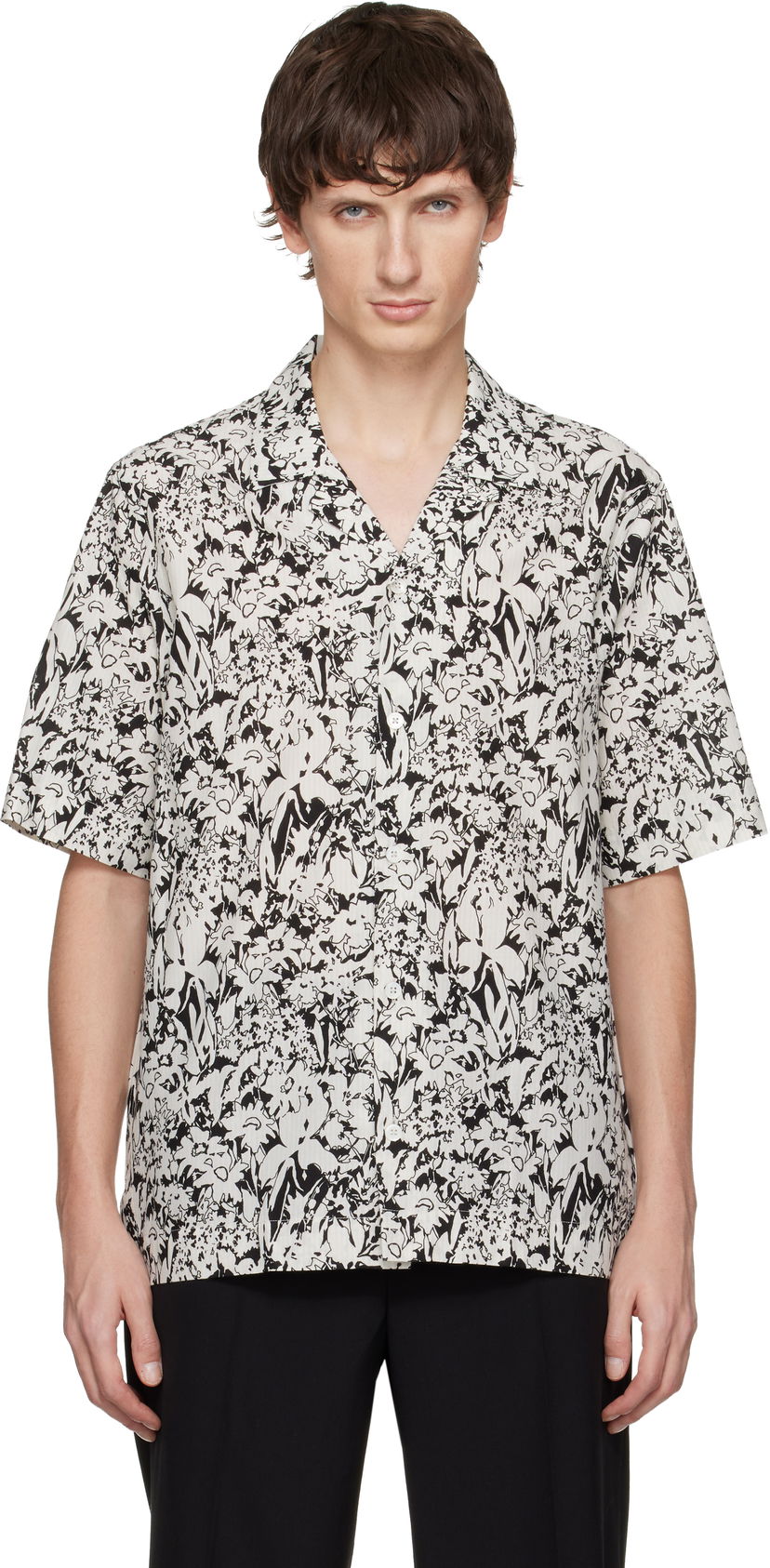 Košeľa Paul Smith 'Avant Garden' Print Short-Sleeve Shirt Biela | M1R-905U-T02721-02