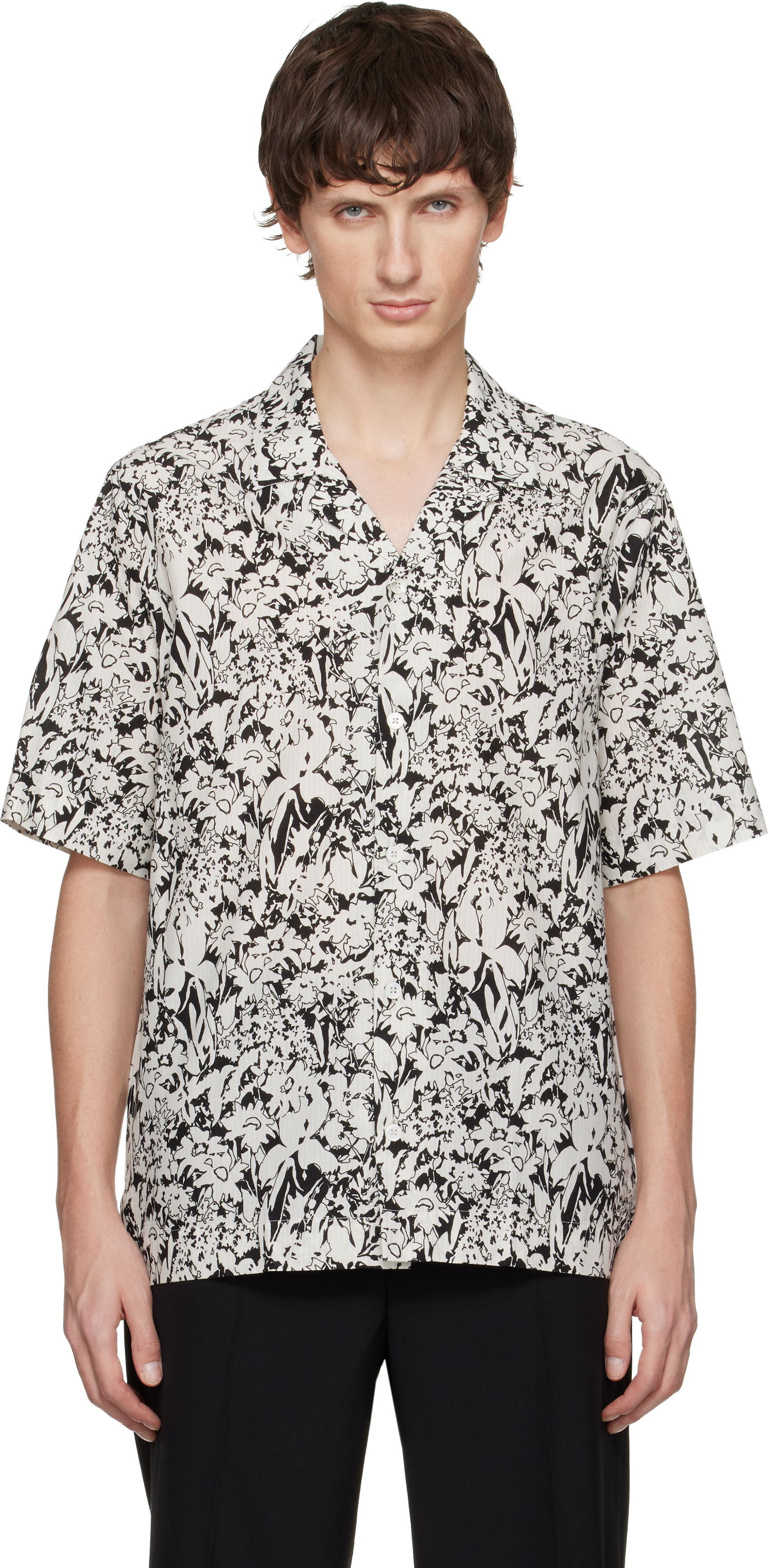 Košeľa Paul Smith 'Avant Garden' Print Short-Sleeve Shirt Biela | M1R-905U-T02721-02, 0