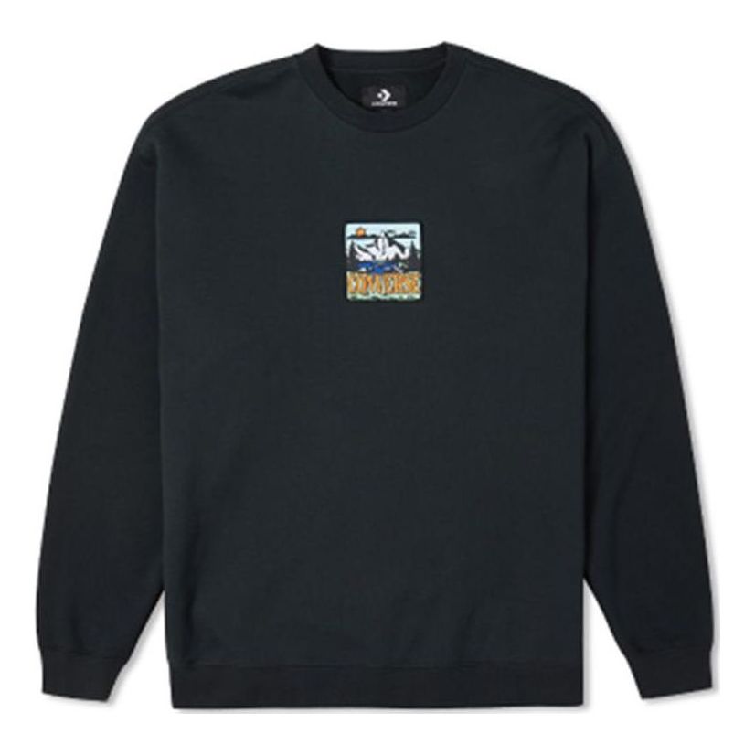 Mikina Converse Counter Climate Graphic Crew Sweatshirt Čierna | 10025032-A01, 0