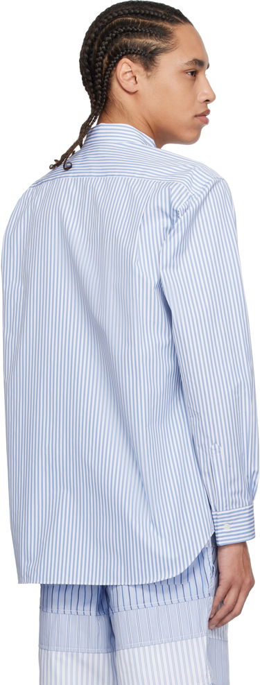 Košeľa Comme des Garçons Comme des Garçons Yarn Dyed Stripe 3D Roses Shirt Modrá | FO-B039-051, 2