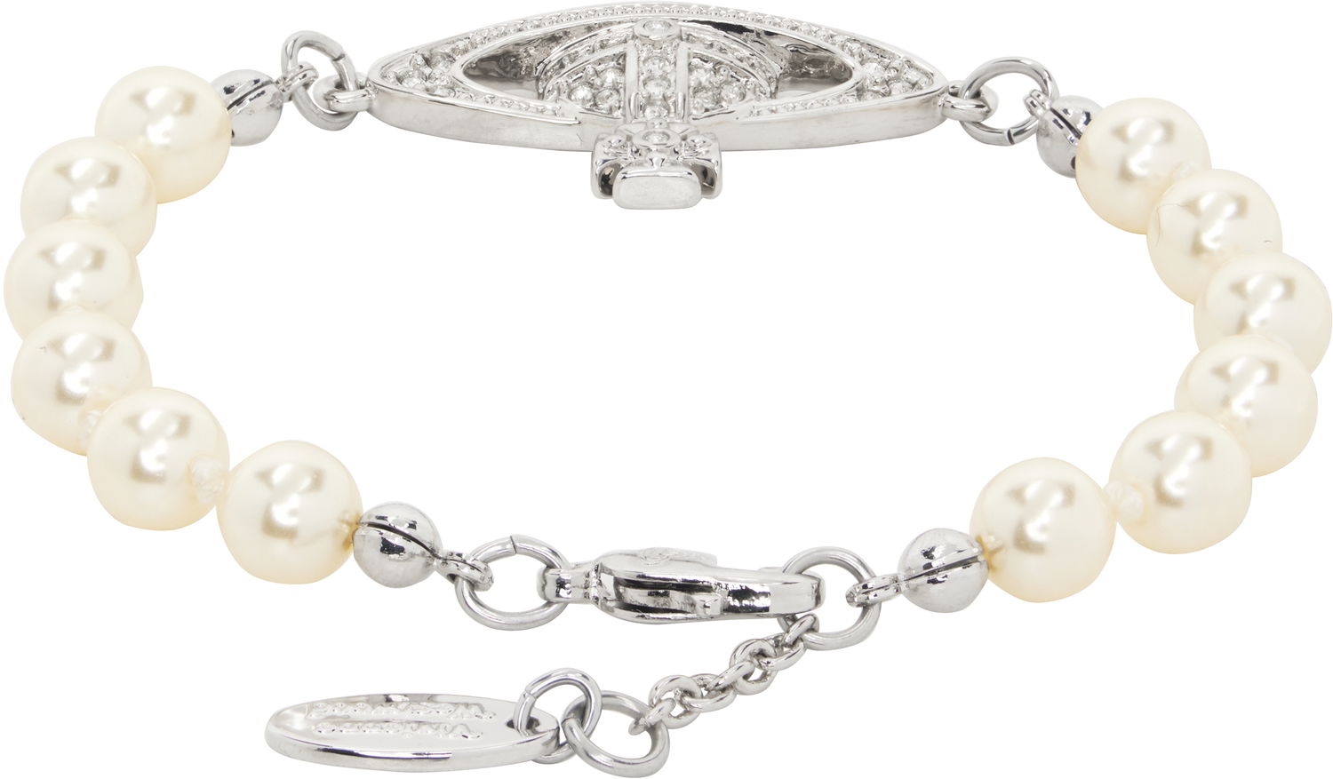Náramok Vivienne Westwood Vivienne Westwood Mini Bas Relief Pearl Bracelet Metalická | 61030001-02P131-CN, 1
