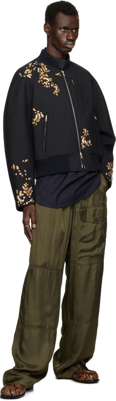 Bomber bunda Dries Van Noten Dries Van Noten Hardware Embellished Bomber Jacket Čierna | 251-020536-1330, 3
