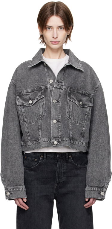 Bunda AGOLDE AGOLDE Palmer Cropped Denim Jacket Šedá | A5047-1346, 0