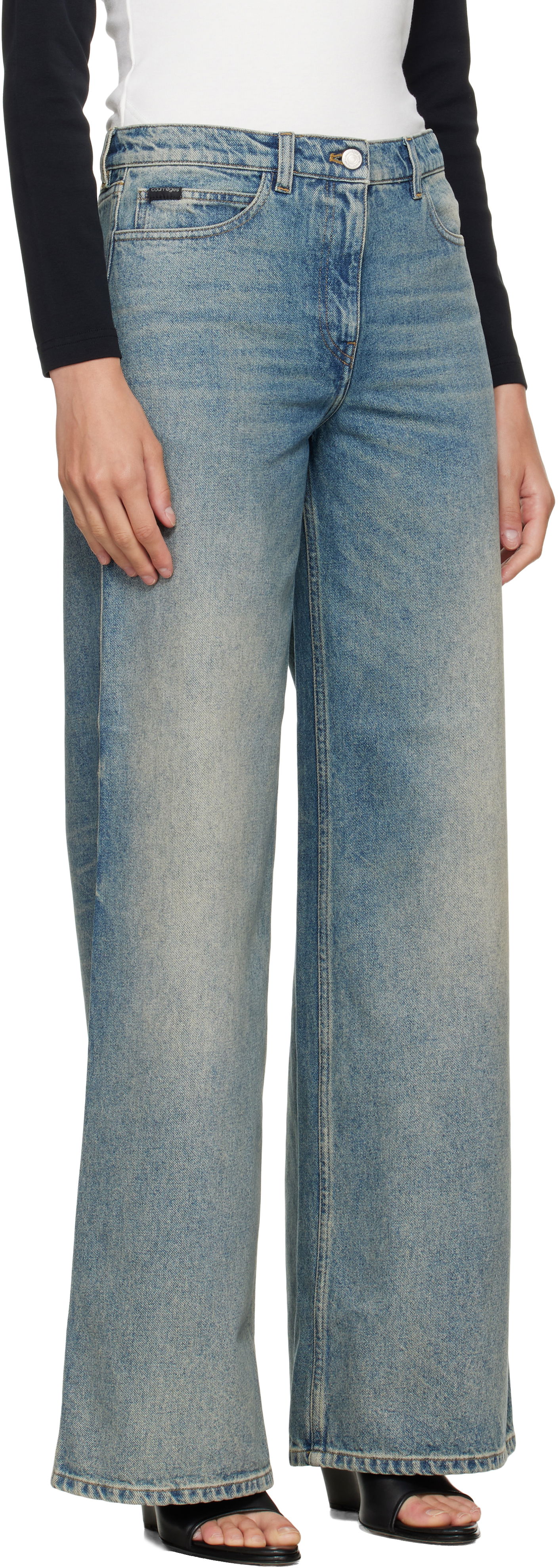 Džínsy Courrèges Courrèges Hammer Baggy Jeans Modrá | VESDPA253DE0041, 1