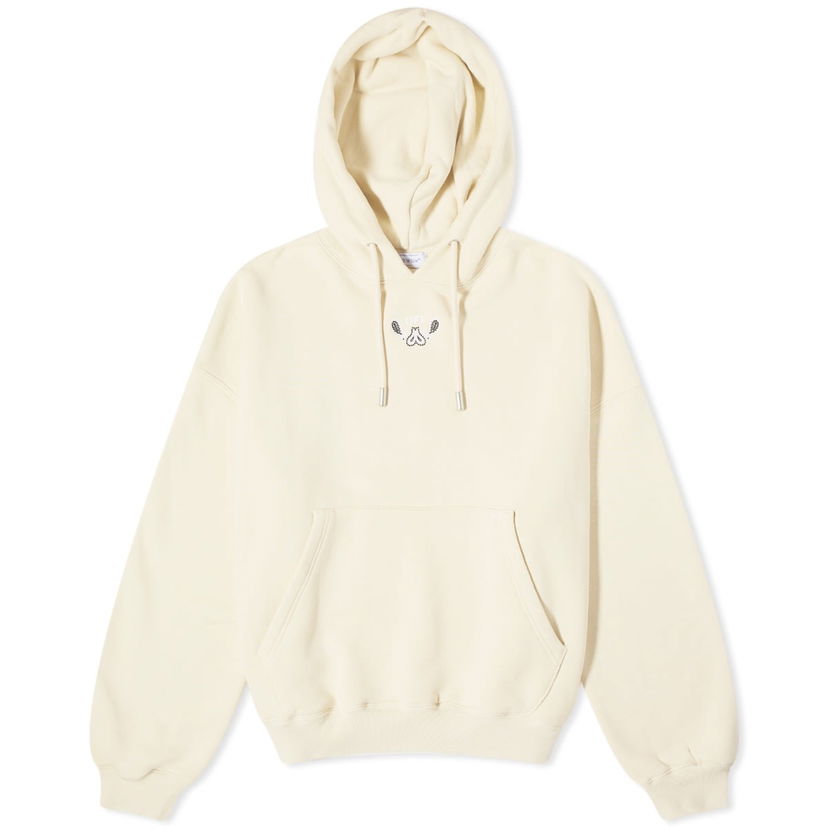 Mikina Off-White Bandana Half Arrow Popover Hoody Angora White Biela | OMBB118S24FLE0010301