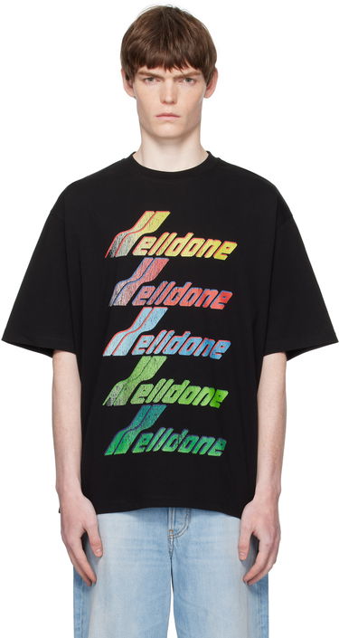 Tričko We11done We11done Multi Rainbow Logo T-Shirt Čierna | WD-TT2-25-755-U-BK, 0