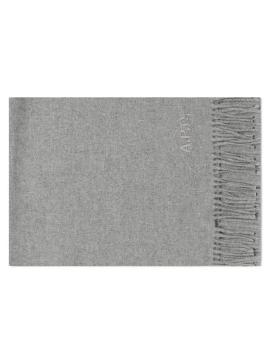 Šál A.P.C. Ambroise Embroidered Scarf Šedá | WOAFE-M15171-PLA