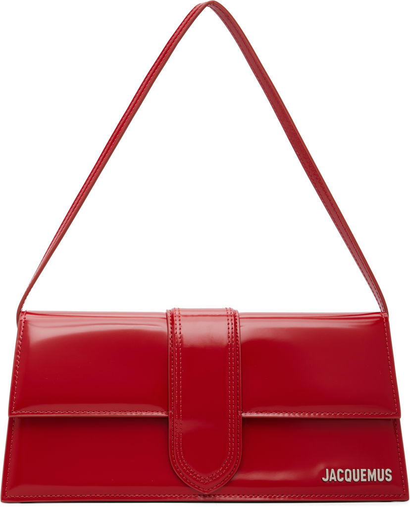 Taška cez rameno Jacquemus The long Bambino Patent Leather Shoulder Bag Červená | 23HBAW00013AC18A01