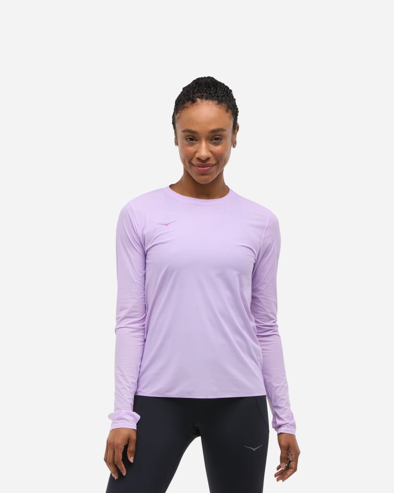 Tričko Hoka One One Airolite Run Long Sleeve T-Shirt, Size XL Fialová | 1151083-ARF, 0