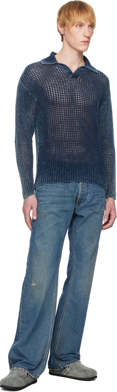 Sveter Diesel Diesel K-Squared Open Knit Polo Modrá | A17534-0CBDP-8AT, 3