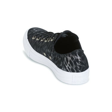 Tenisky a topánky Converse CHUCK TAYLOR ALL STAR SHIMMER SUEDE OX BLACK/BLACK/WHITE Čierna | 558000C, 4