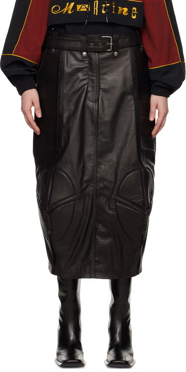 Sukňa Martine Rose Martine Rose Biker Leather Midi Skirt Čierna | 548LP15001, 0