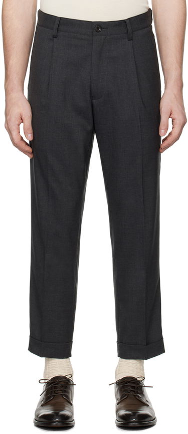 Nohavice BEAMS Beams Plus 1 Pleat Combat Trousers Šedá | 3823-0039-803, 0
