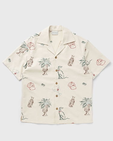 Košeľa Drôle de Monsieur Drôle de Monsieur Country Club Embroidered Shirt XL Béžová | G-SH214-CO198-EC, 0