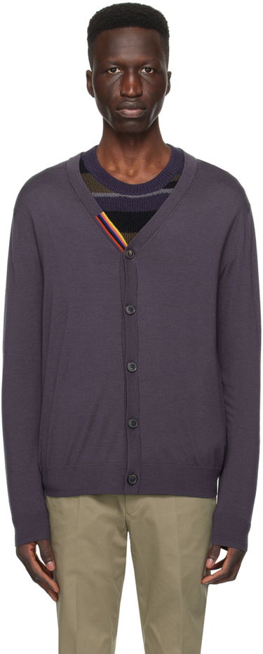 Sveter Paul Smith Paul Smith Striped Cardigan Fialová | M1R-122X-L02094-48A, 0