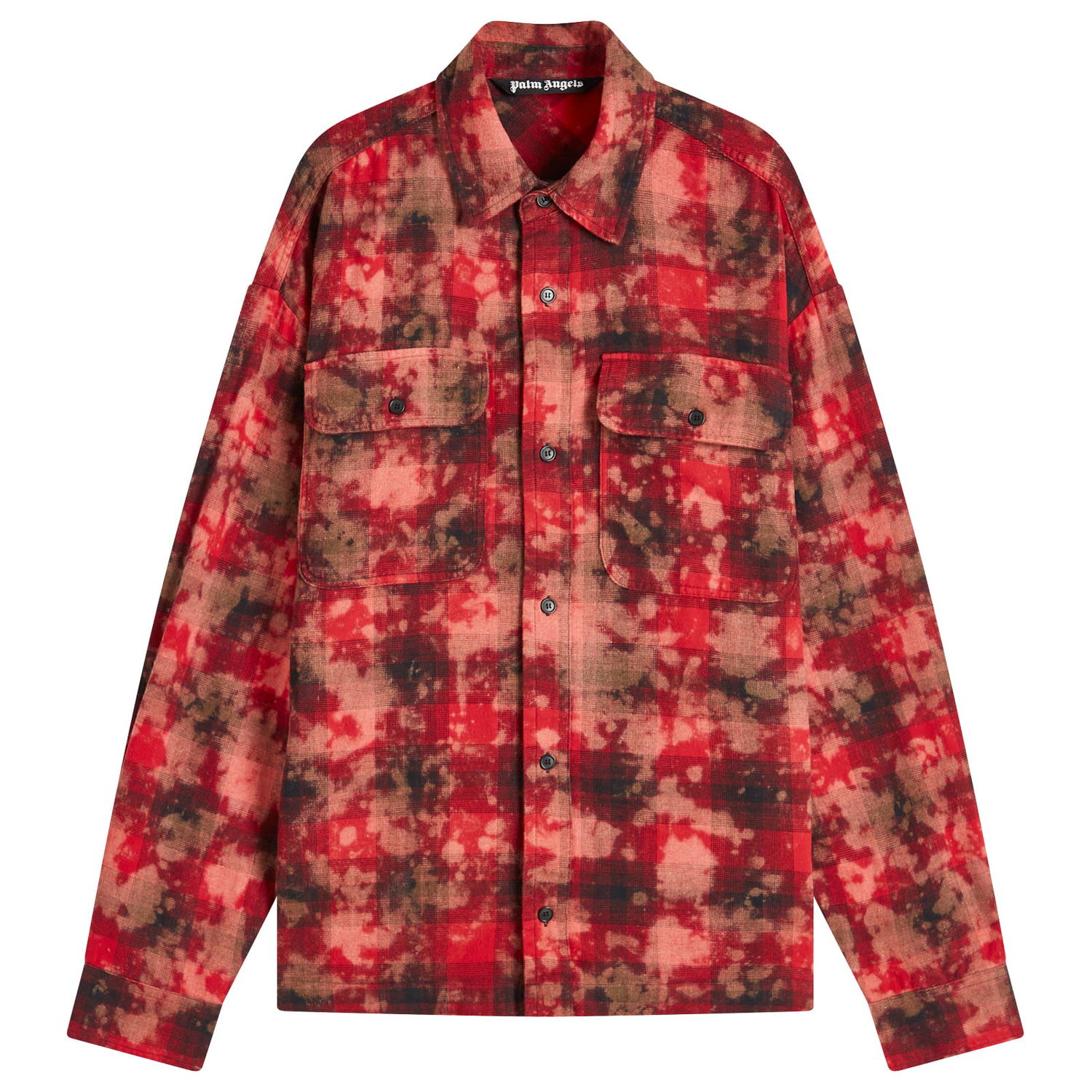Košeľa Palm Angels Checked Shirt Červená | PMGE043F24FAB0012503, 0