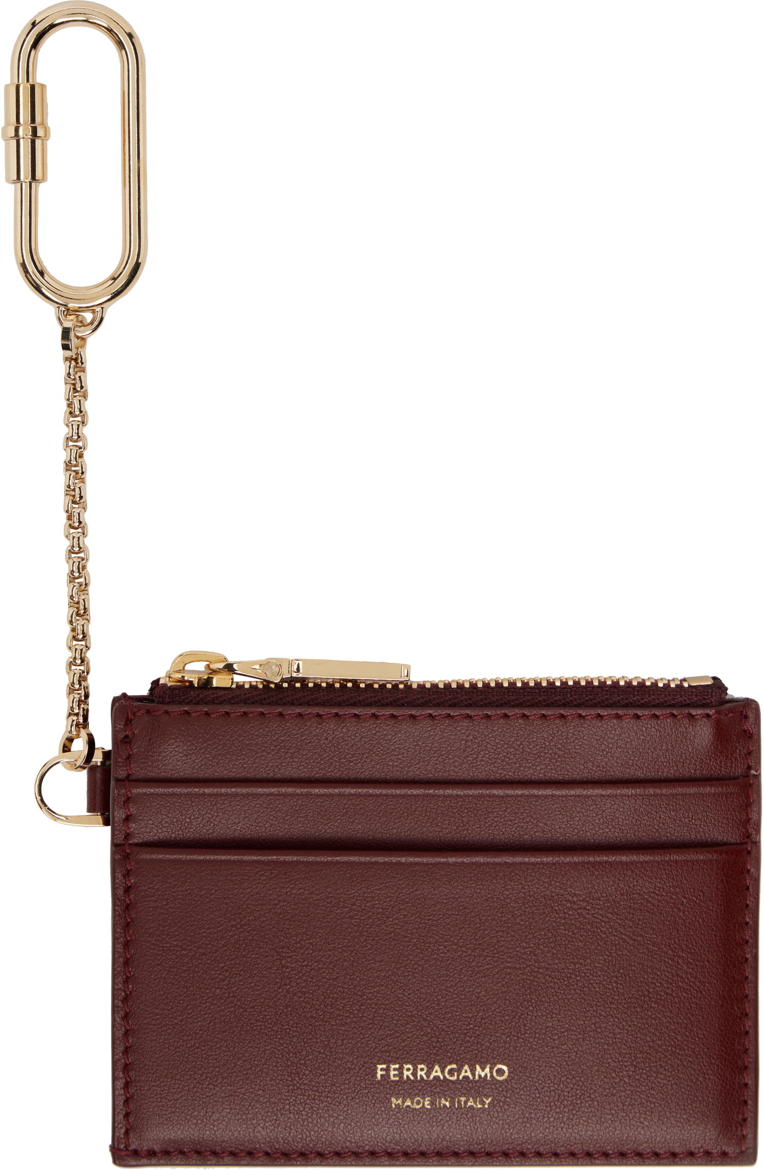 Peňaženka FERRAGAMO Ferragamo Keychain Card Holder Vínová | 779951, 0