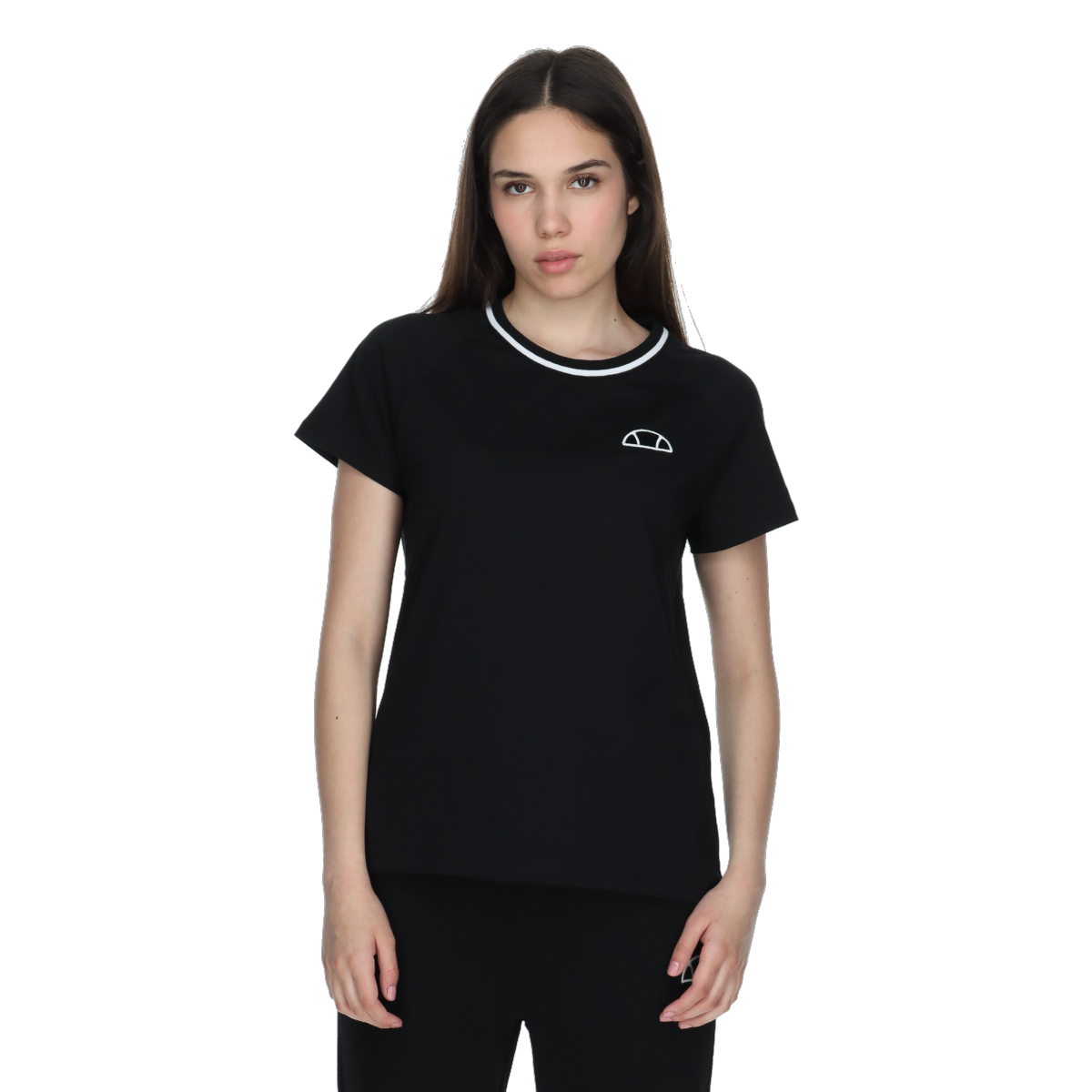 Tričko Ellesse T-Shirt with Striped Collar Čierna | ELA243F803-01, 0