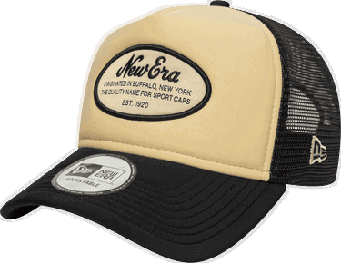 Šiltovka New Era Adjustable A-Frame Oval Patch Trucker Cap Béžová | 60691103-1, 0