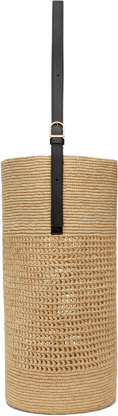 Tote bag Khaite KHAITE Billie Raffia Bucket Tote Béžová | H2047-727, 0
