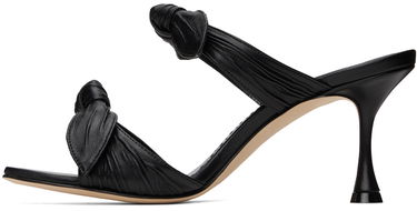 Doplnky Manolo Blahnik Manolo Blahnik Lollo Knotted Leather Heeled Mules Čierna | 224-1604, 2