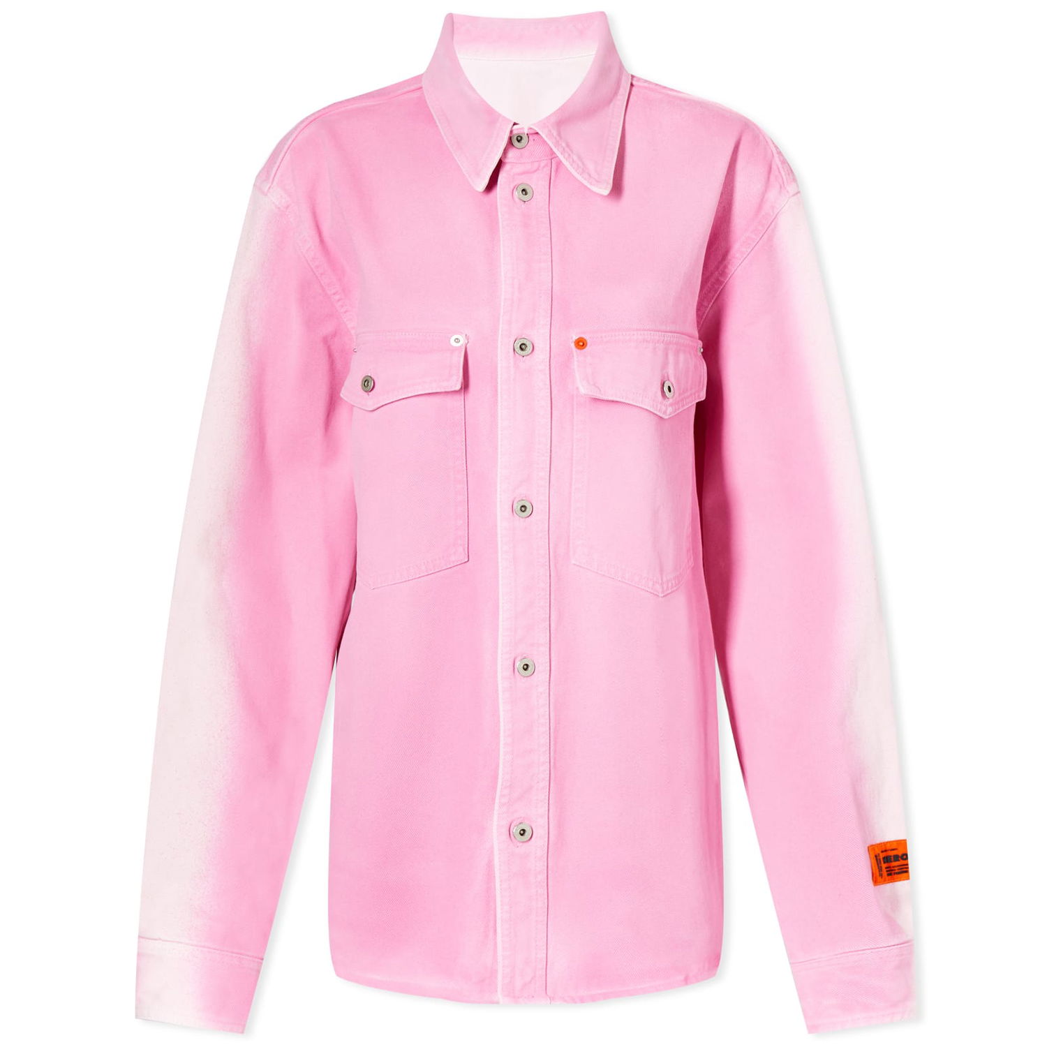 Košeľa HERON PRESTON Gradient Denim Shirt Jacket Ružová | HWYD001S23DEN0013234, 0