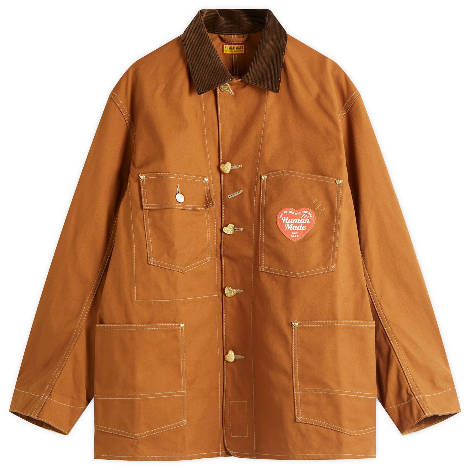 Bunda Human Made Human Made Duck Coverall Jacket, Size Large Hnedá | HM29JK008-BRN, 0