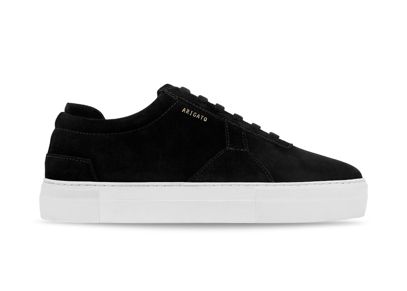 Platform Suede Black White