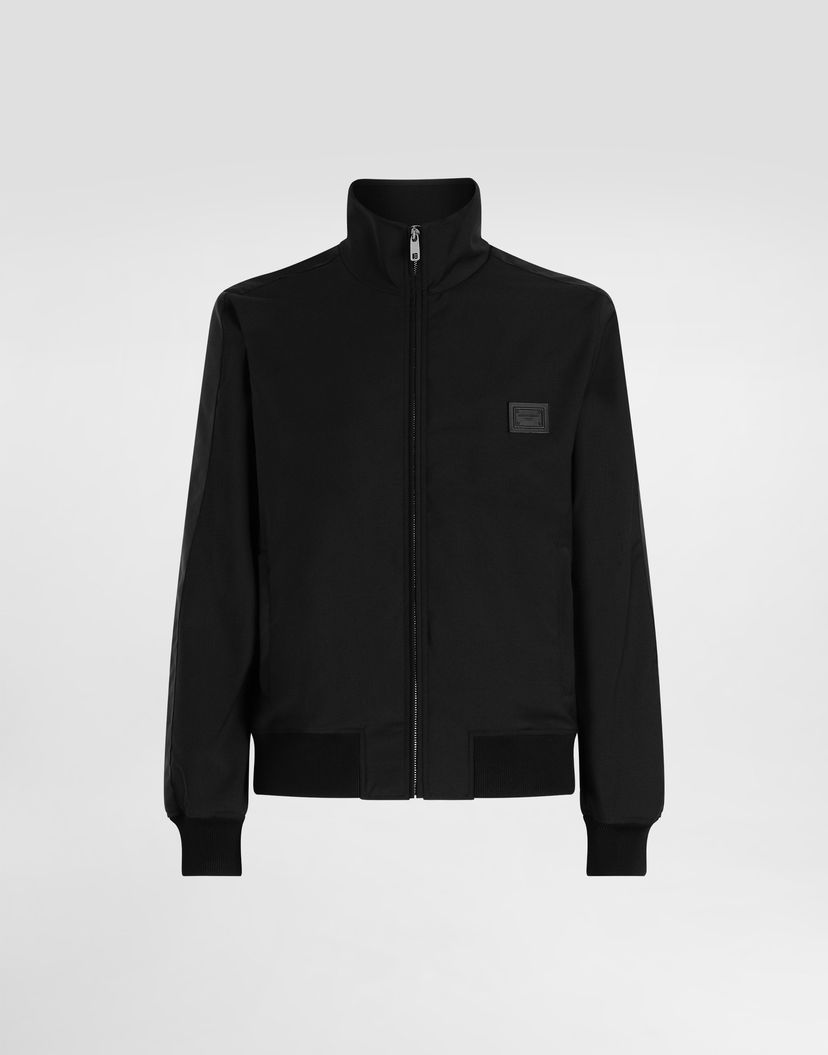 Bomber bunda Dolce & Gabbana Dolce & Gabbana Wool Canvas Bomber Jacket 52 Čierna | G9BSLTFURK8N0000
