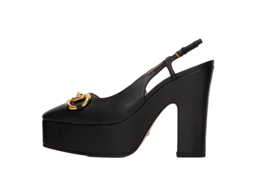 Tenisky a topánky Gucci Horsebit Heels "Black" Čierna | 723837 BKO00