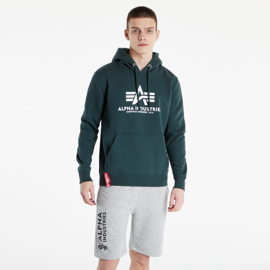 Mikina Alpha Industries Basic Hoody Zelené | 178312 610, 0