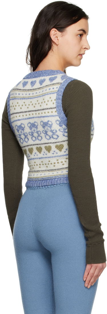 Vesta GUIZIO Guizio Sweet Bear Knit Vest Modrá | DGF22K313_BLU, 2
