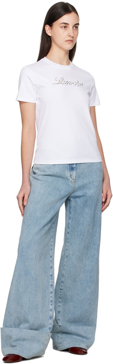 Tričko LANVIN Lanvin Bead Embroidered T-Shirt Biela | RW-TS9030-J176-P25, 3