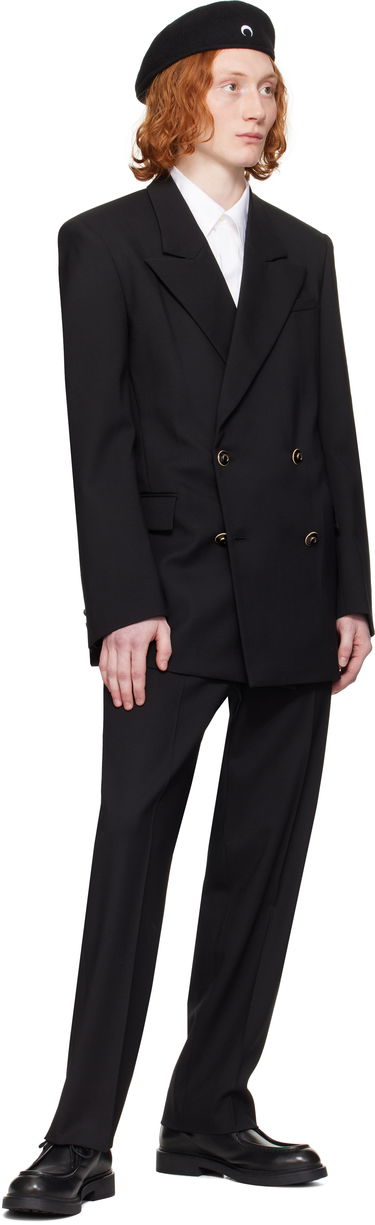 Baretka Marine Serre Marine Serre Virgin Wool Twill Fitted Blazer Čierna | MJA074A RWOV0001, 3
