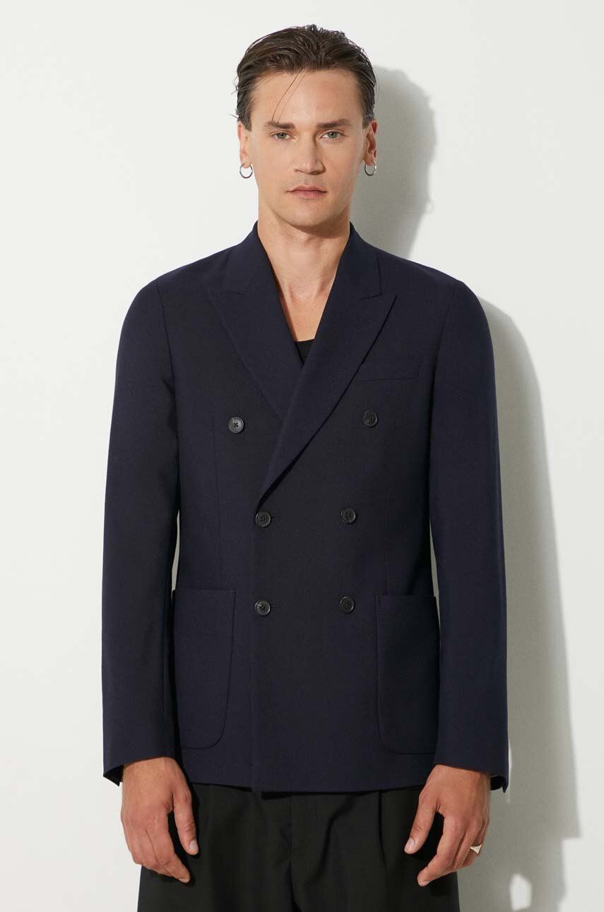 Bunda Paul Smith Paul Smith Double-Breasted Wool Blazer Navy | M1R.2320.N01746, 0